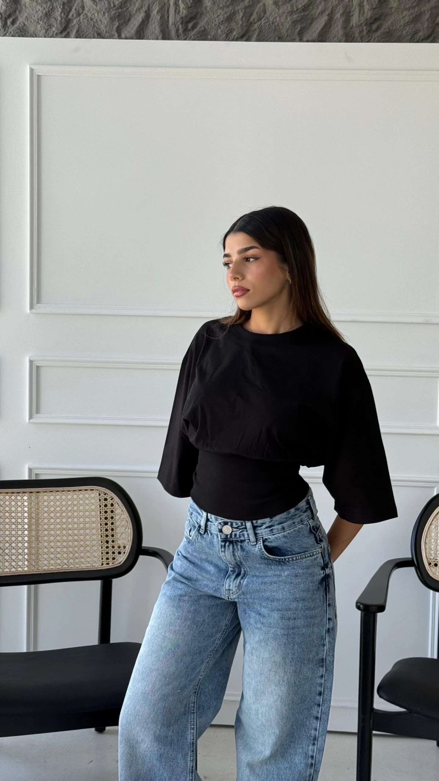 Ribbed waisted shirt Short length Sleeves — view 14