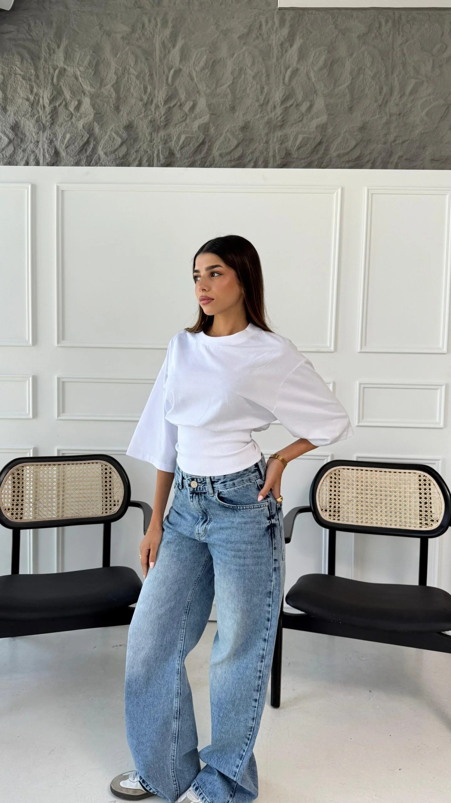 Ribbed waisted shirt Short length Sleeves — view 6