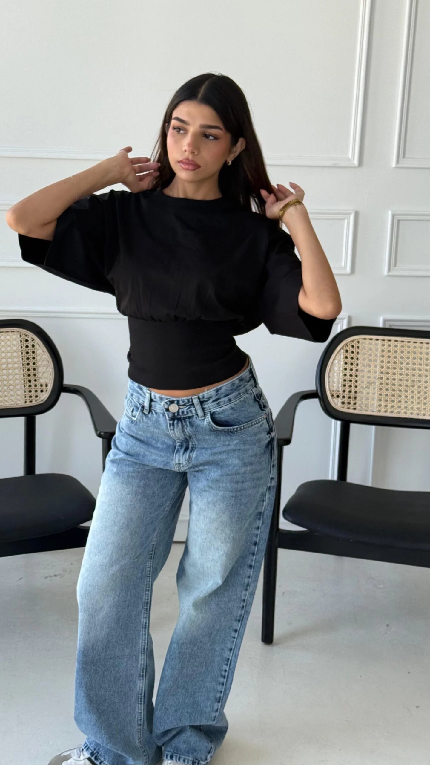 Ribbed waisted shirt Short length Sleeves — view 17