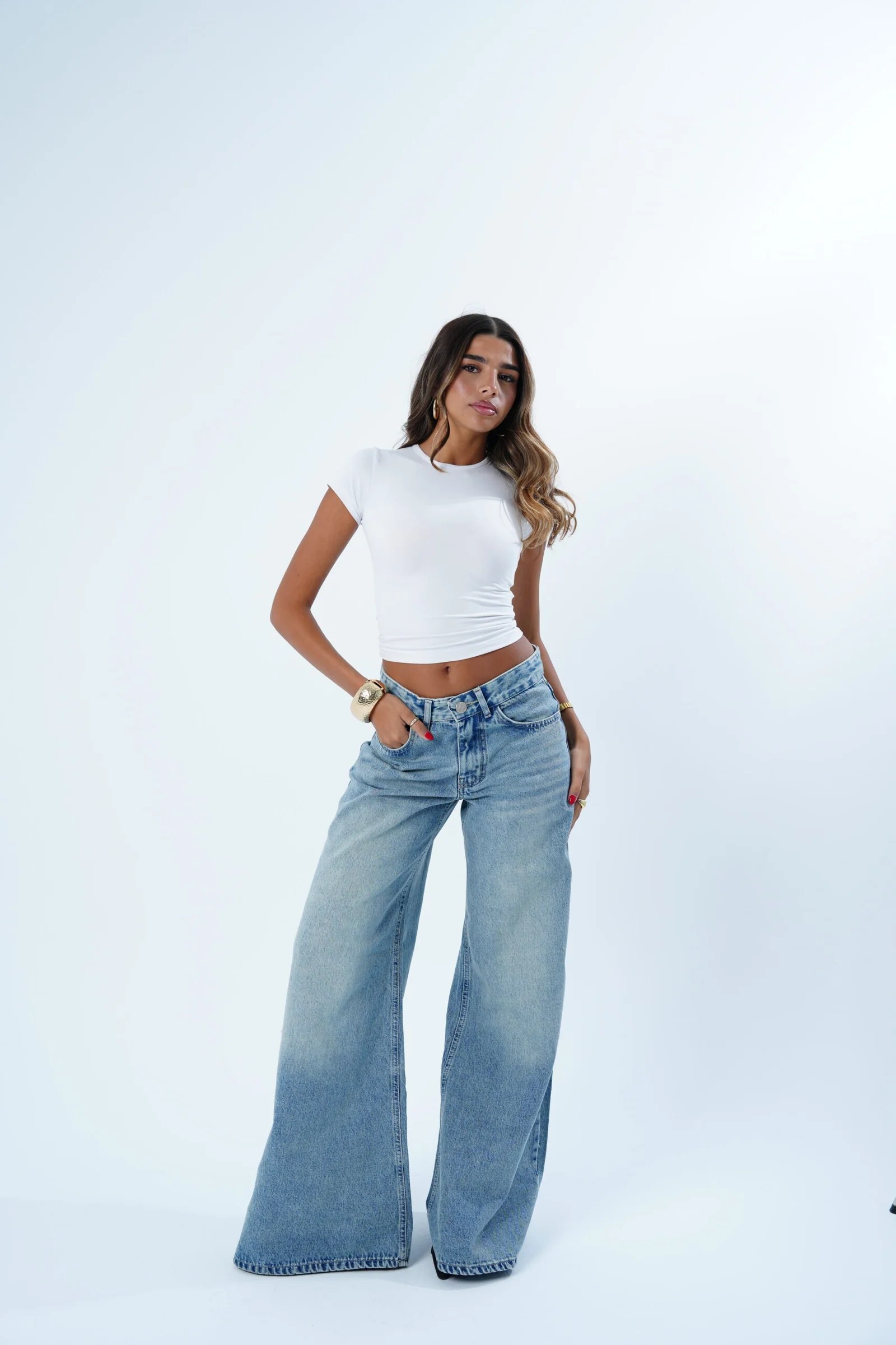 Low-rise Extra wide Denim — view 6