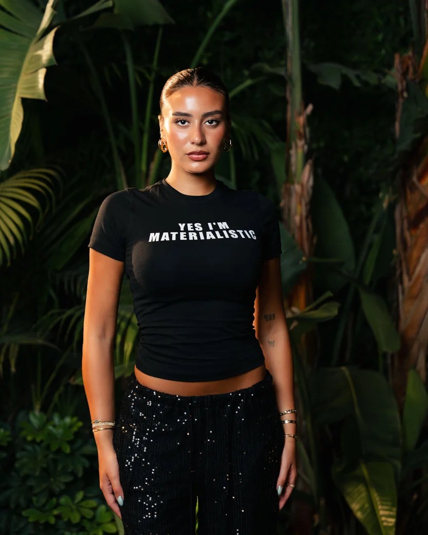 Materialistic baby tee — view 5