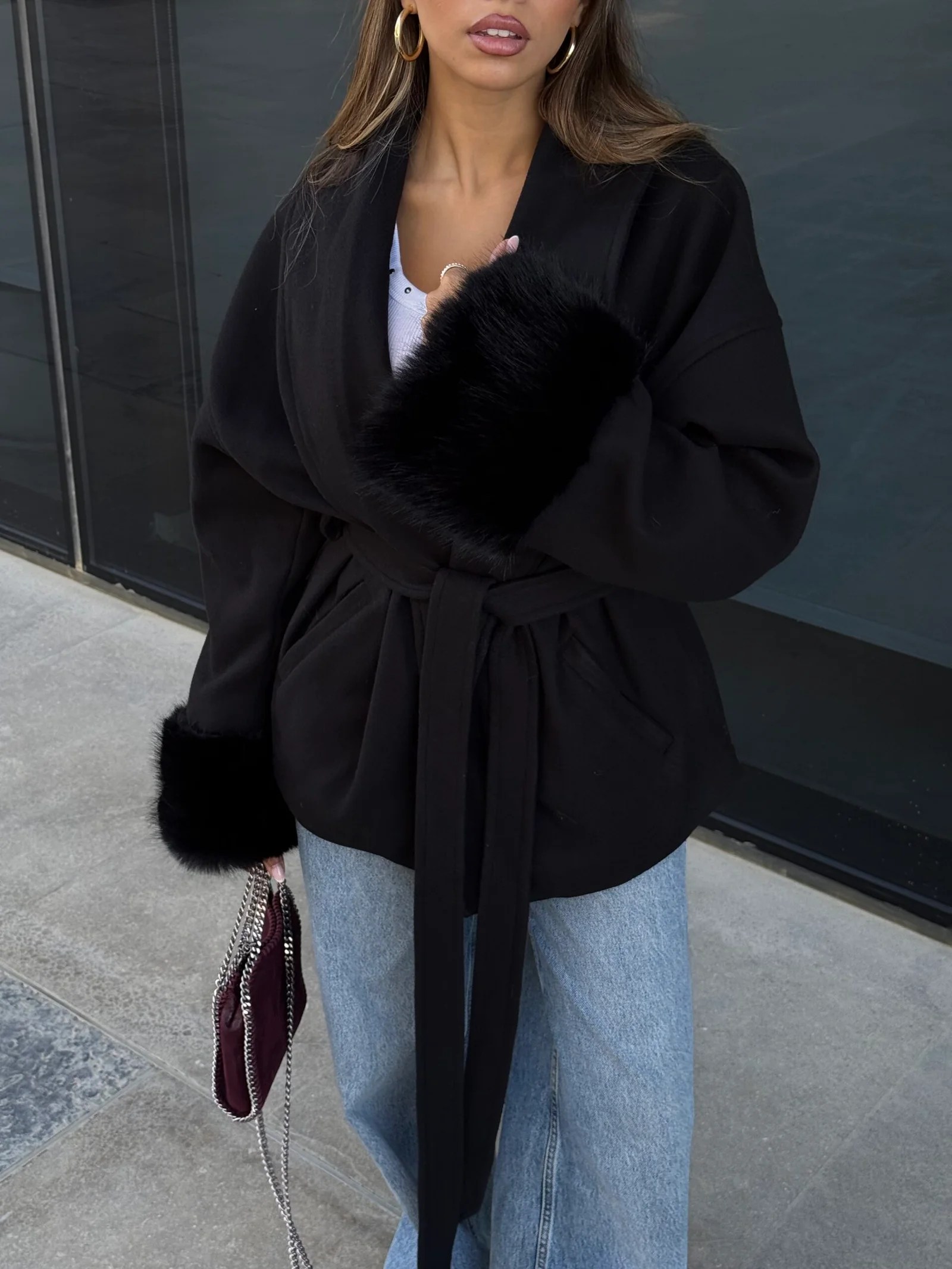 Fur Cuffs Coat — view 10