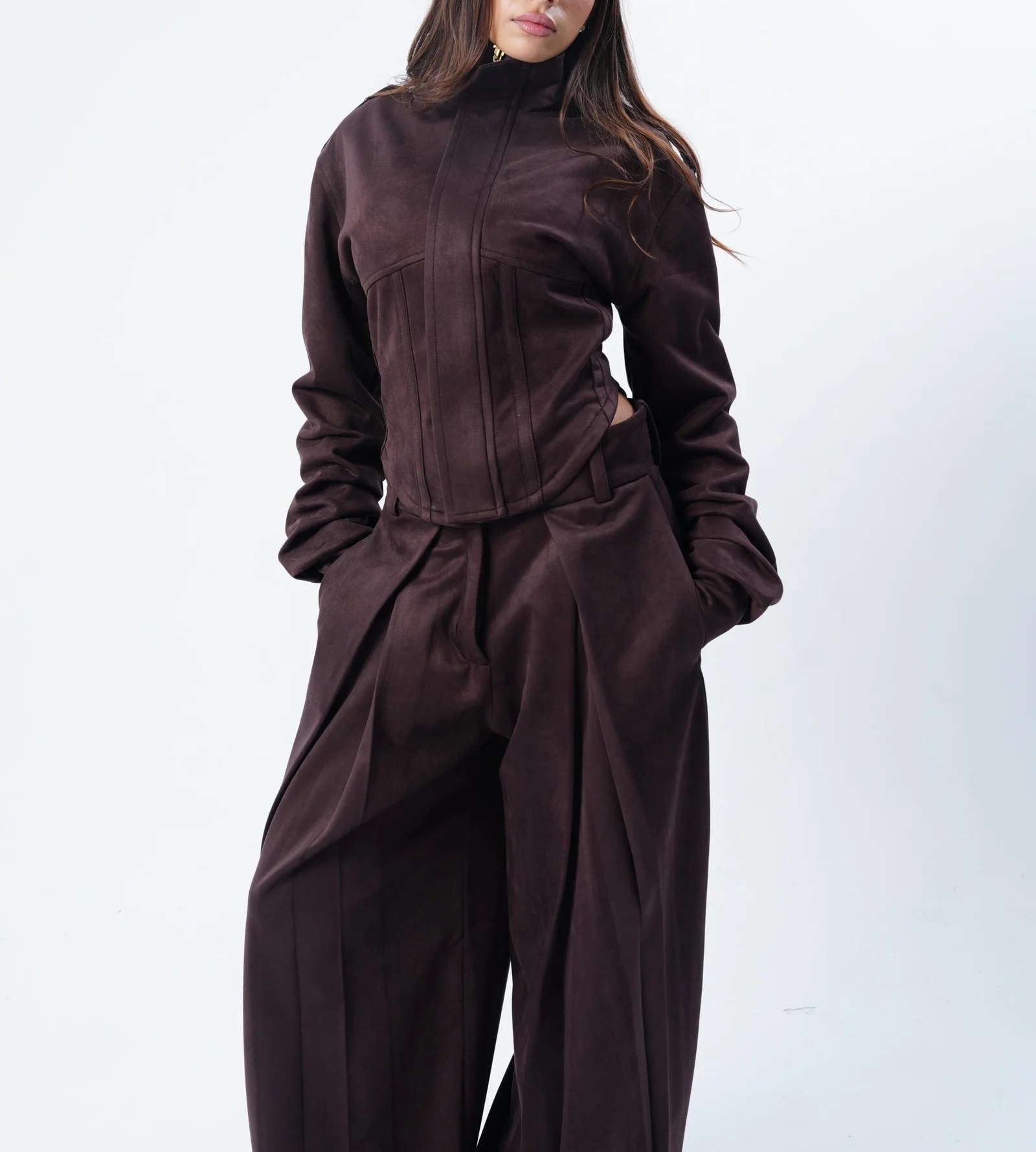 THE CORSET SUEDE JACKET — view 11