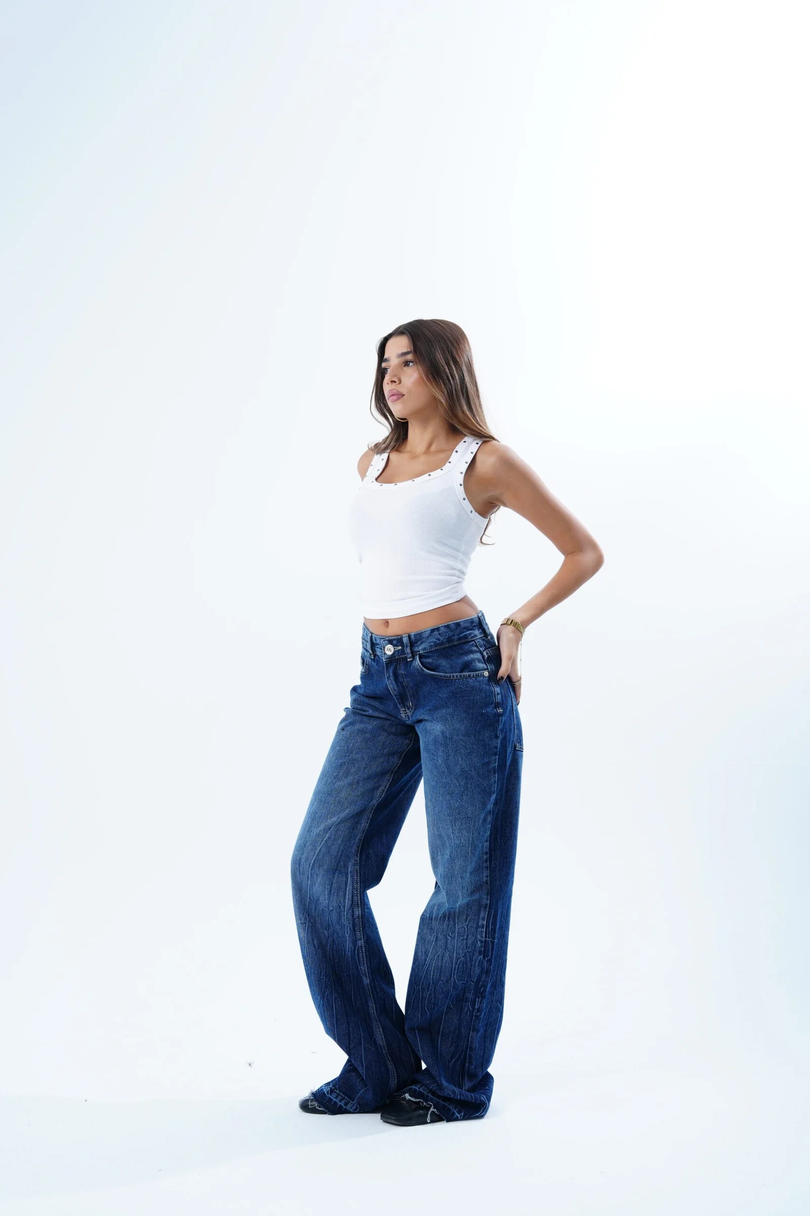 DARK BLUE REGULAR FIT DENIM — view 4