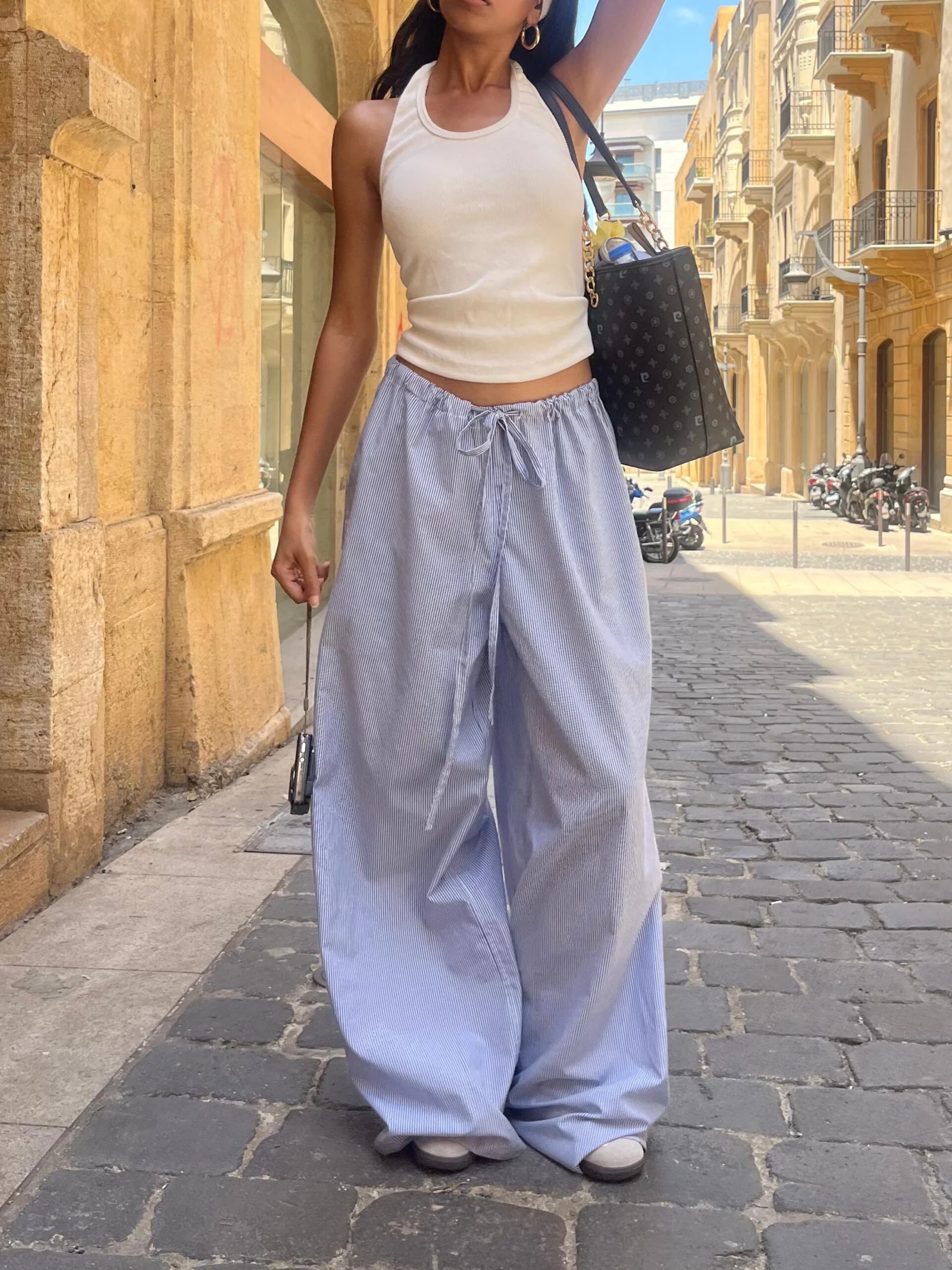 Stripped Baby Blue pants