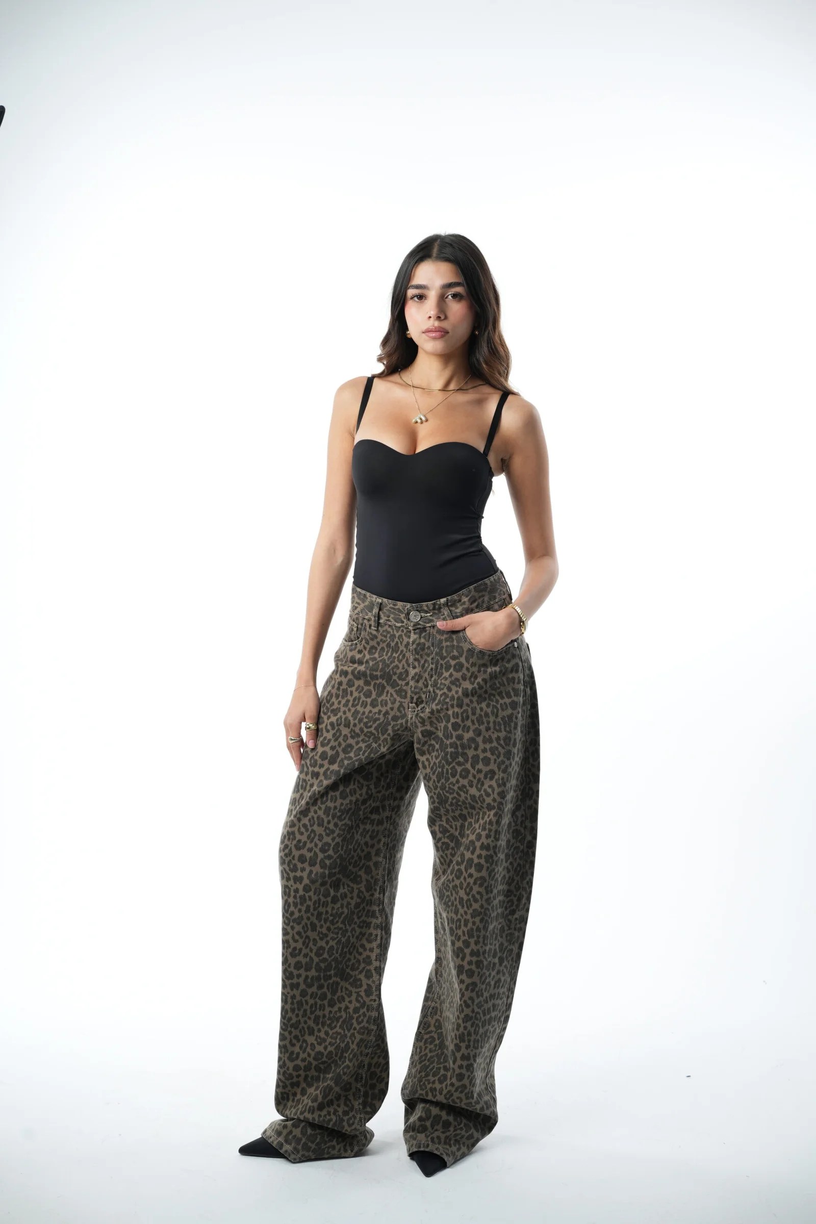 Leopard  Denim pants — view 4