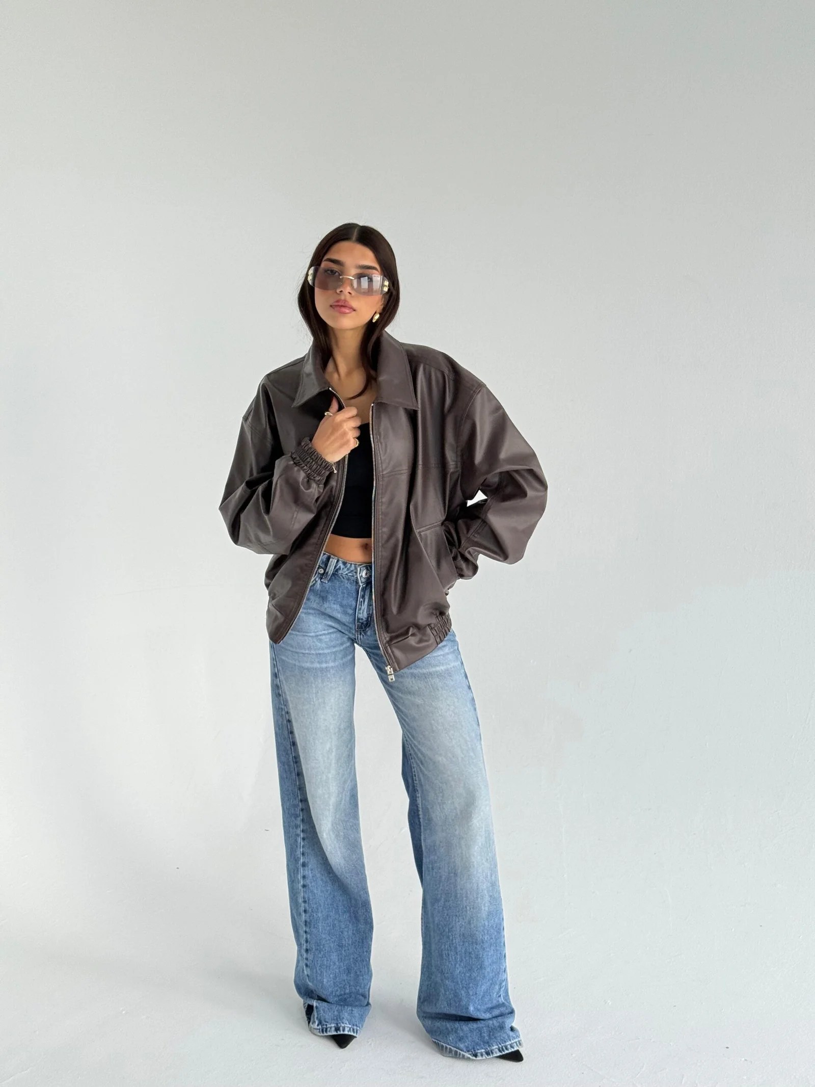 ZIP UP LEATHER JACKET — view 15
