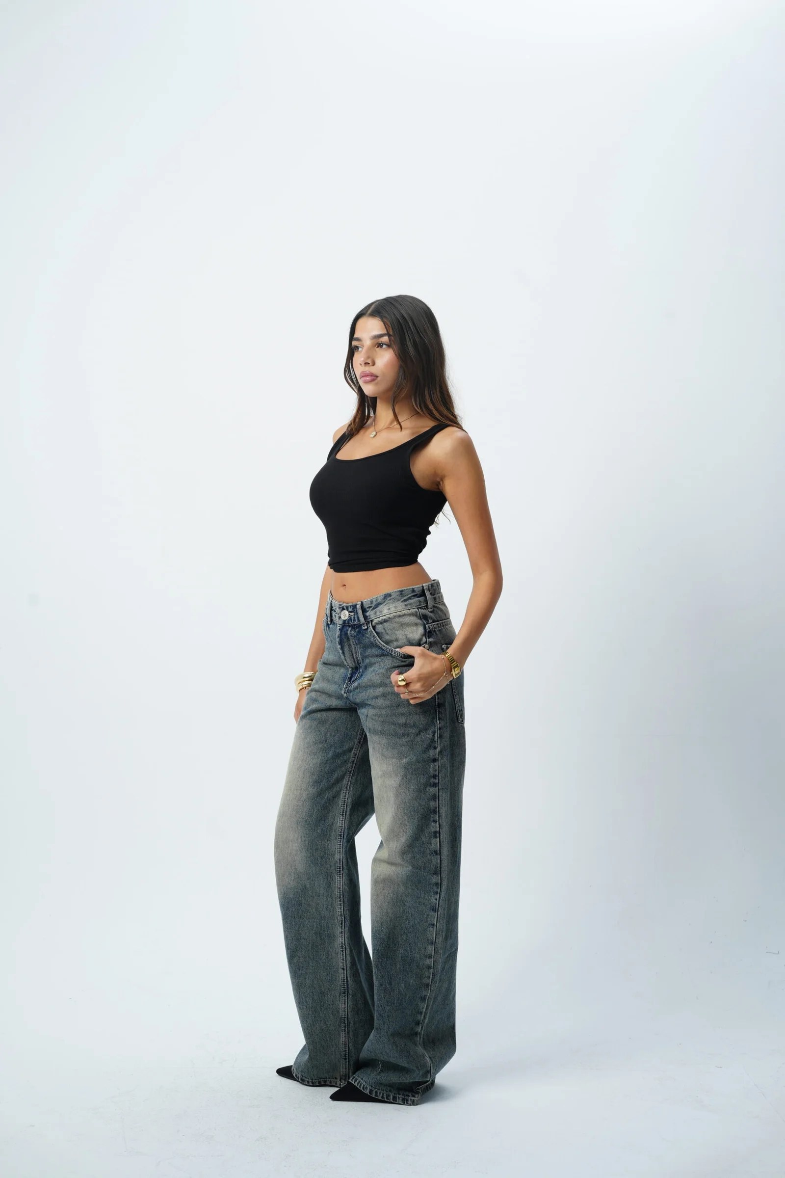 Dirty MID-RISE wide leg — view 4