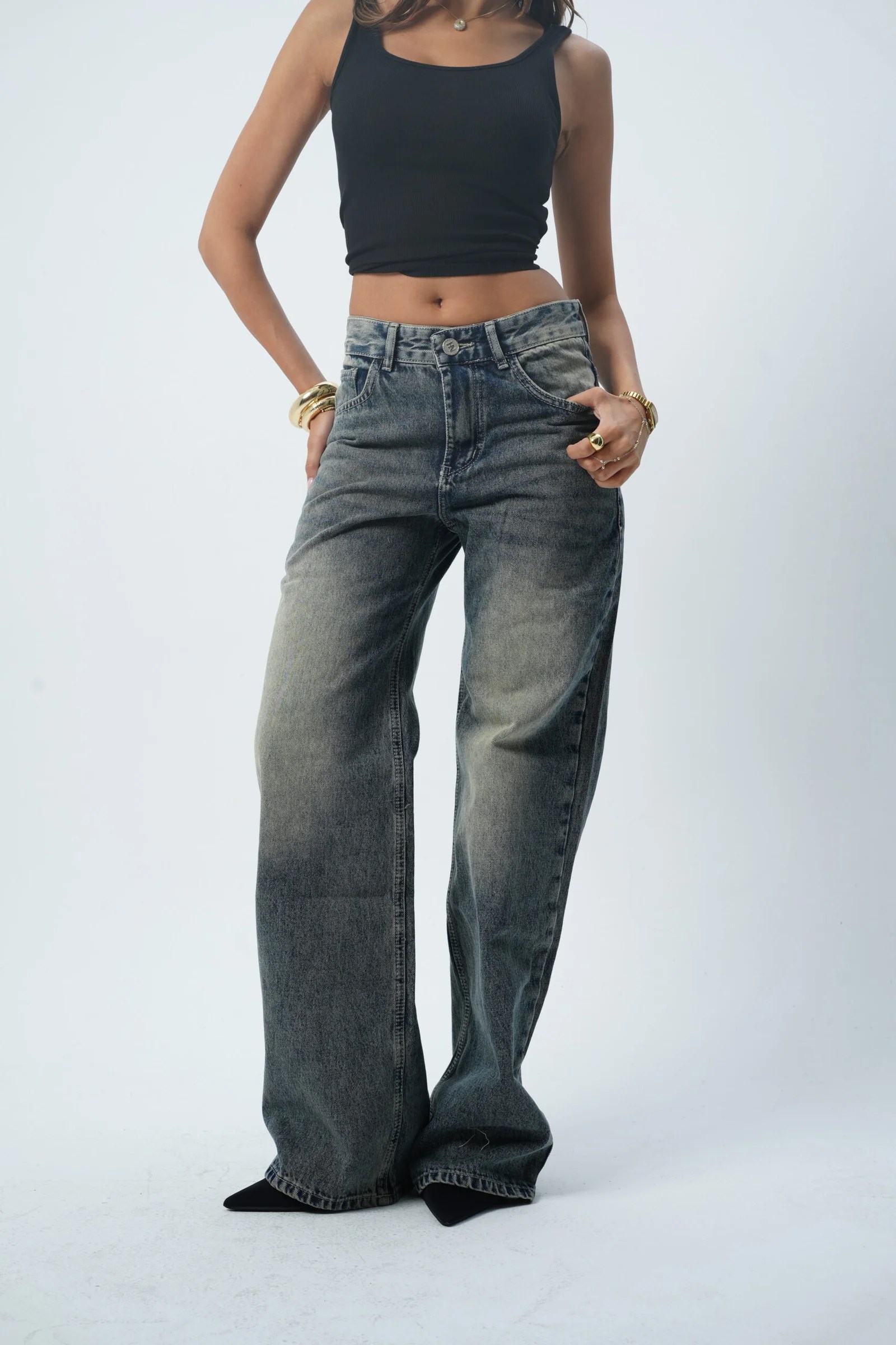 Dirty MID-RISE wide leg — view 7