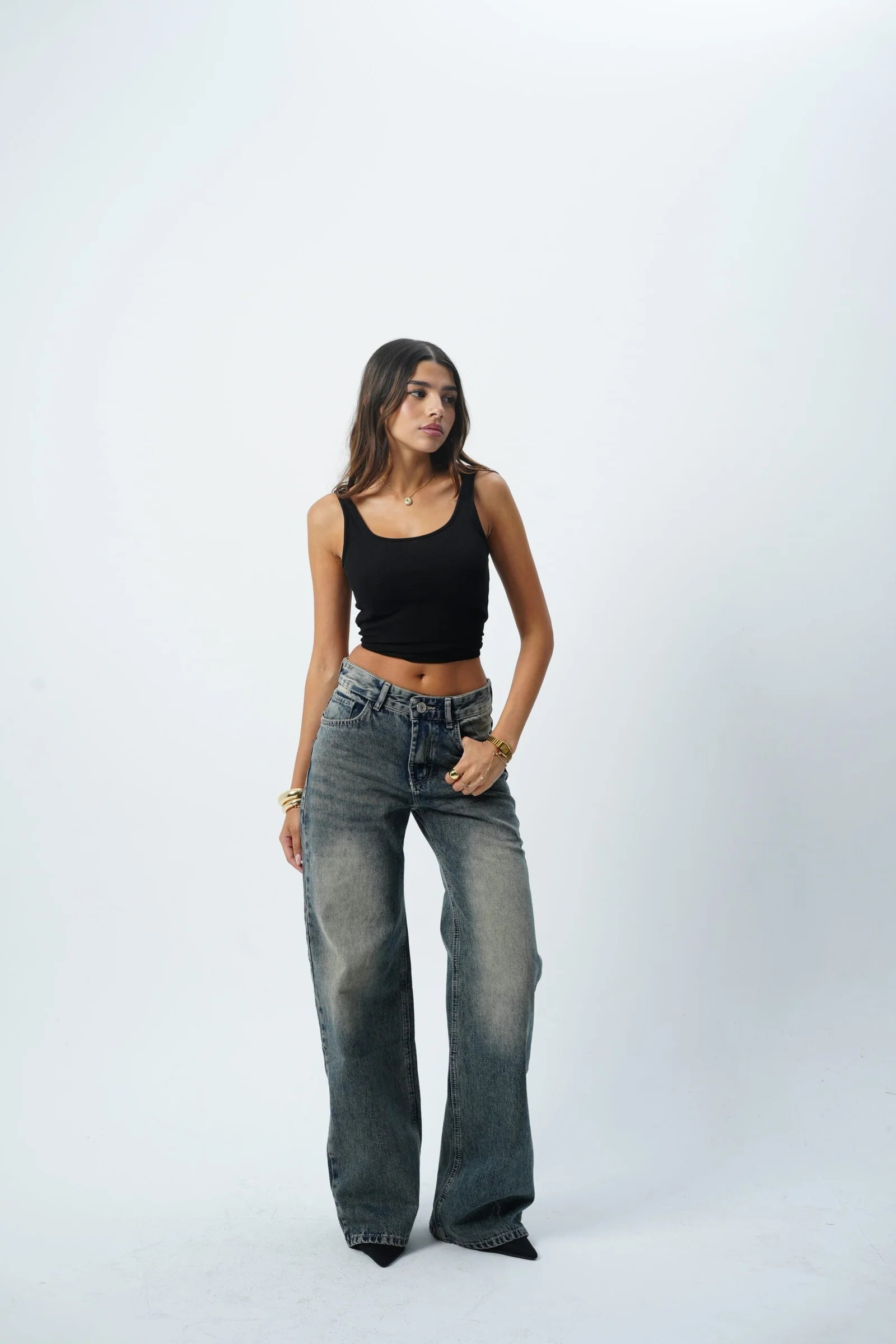 Dirty MID-RISE wide leg — view 3
