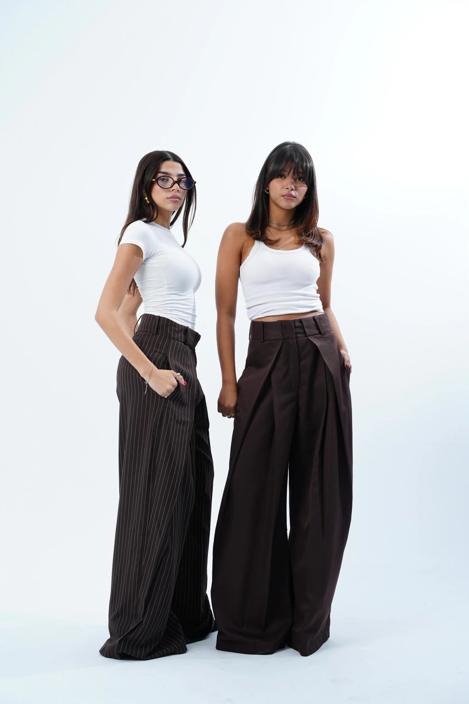 STRIPPED FOLDED TAILORED PANTS — view 26