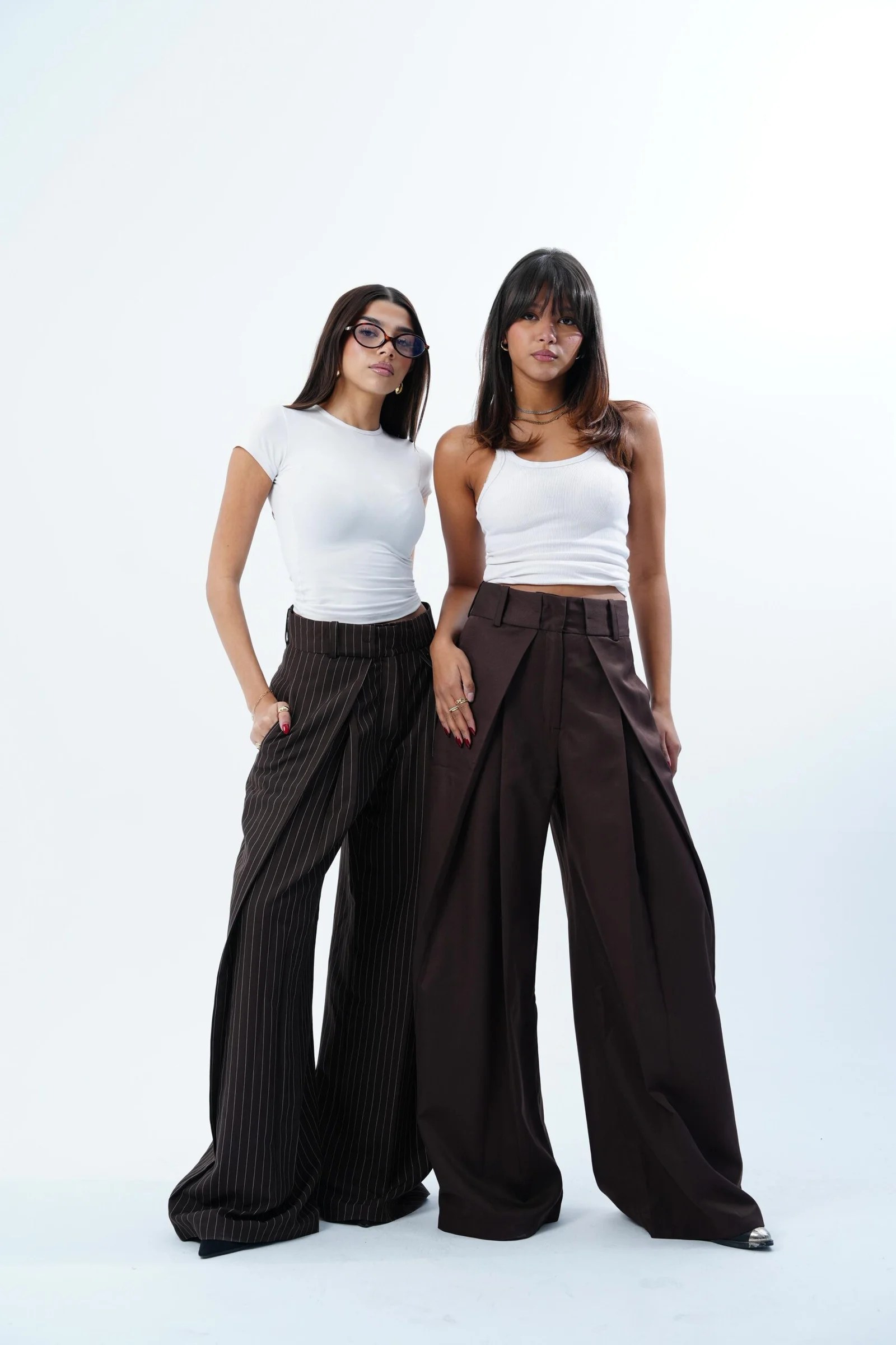 STRIPPED FOLDED TAILORED PANTS — view 27