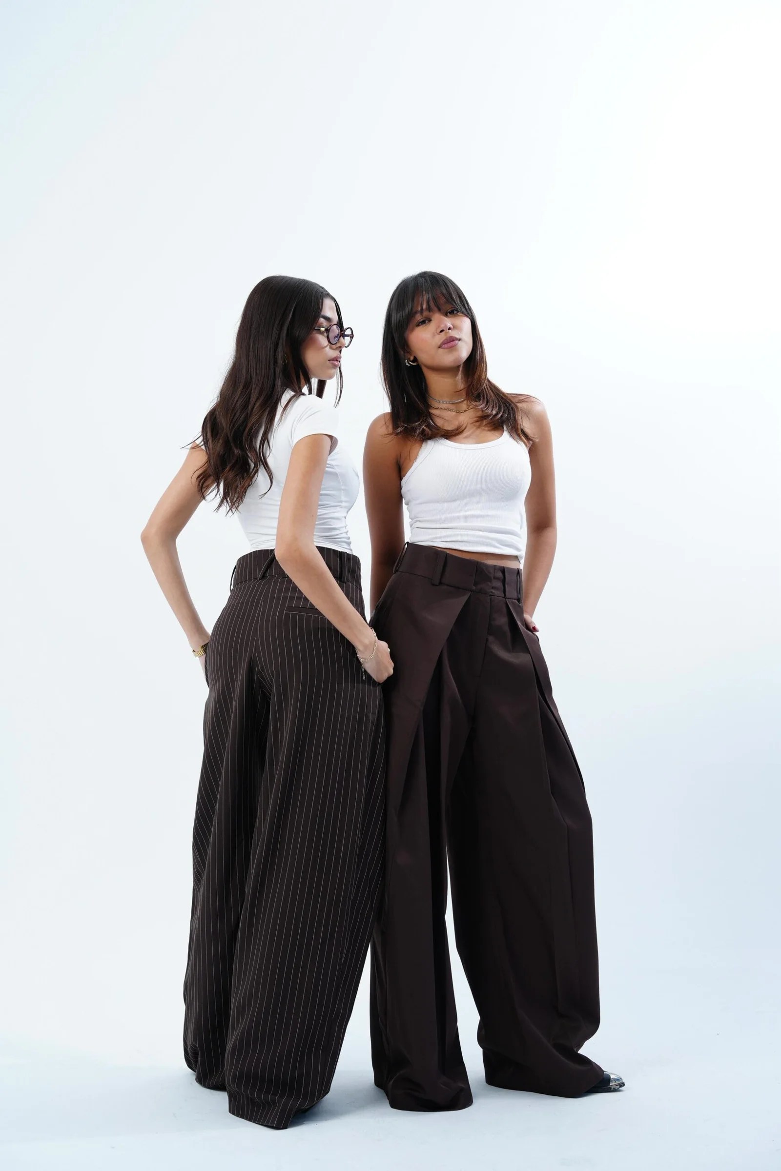 STRIPPED FOLDED TAILORED PANTS — view 25