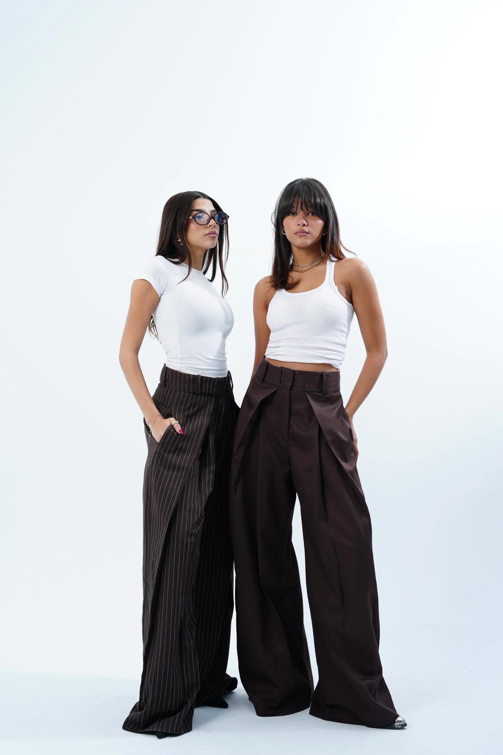 STRIPPED FOLDED TAILORED PANTS — view 24