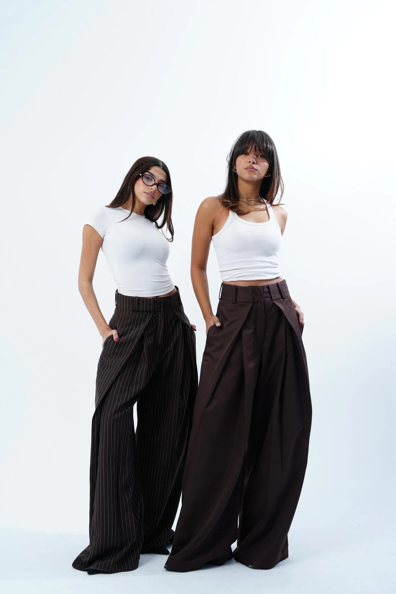 STRIPPED FOLDED TAILORED PANTS — view 23