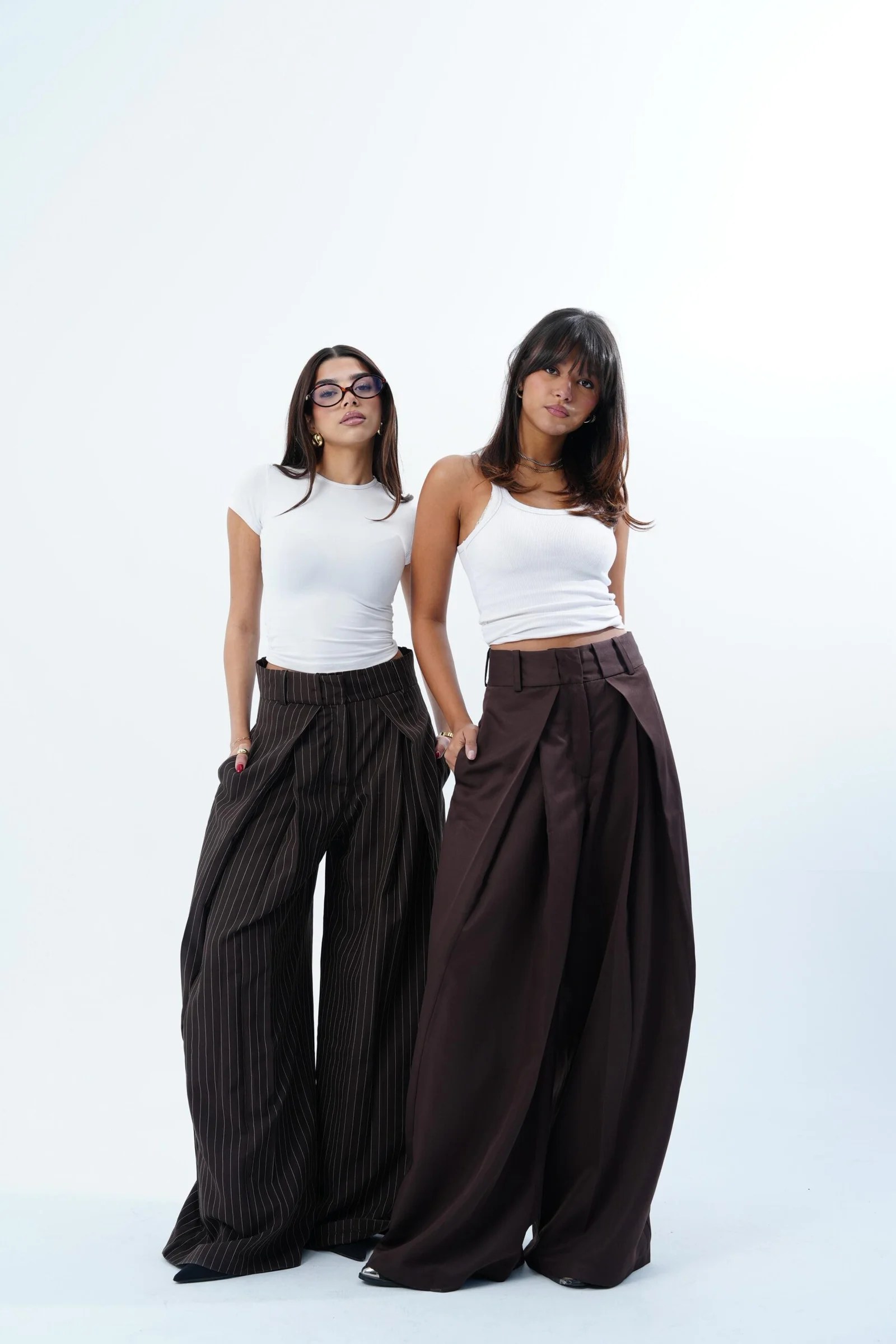 STRIPPED FOLDED TAILORED PANTS — view 22