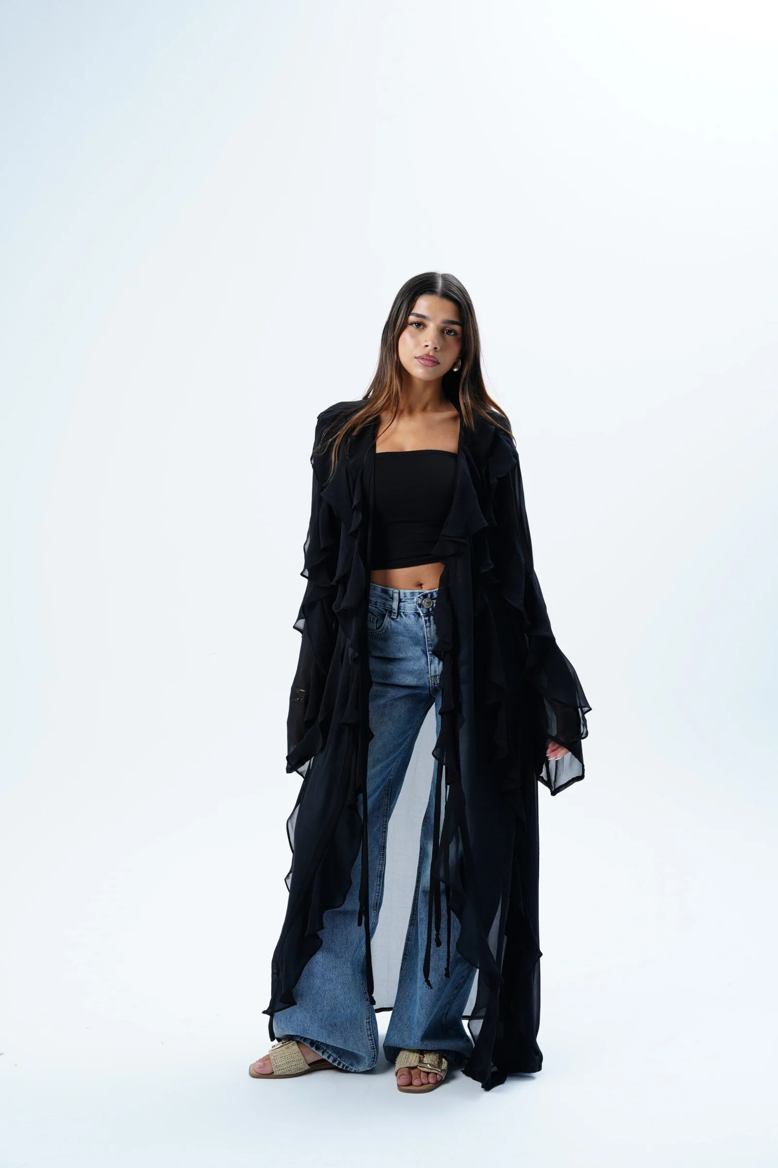 Ruffle Maxi kimono — view 10