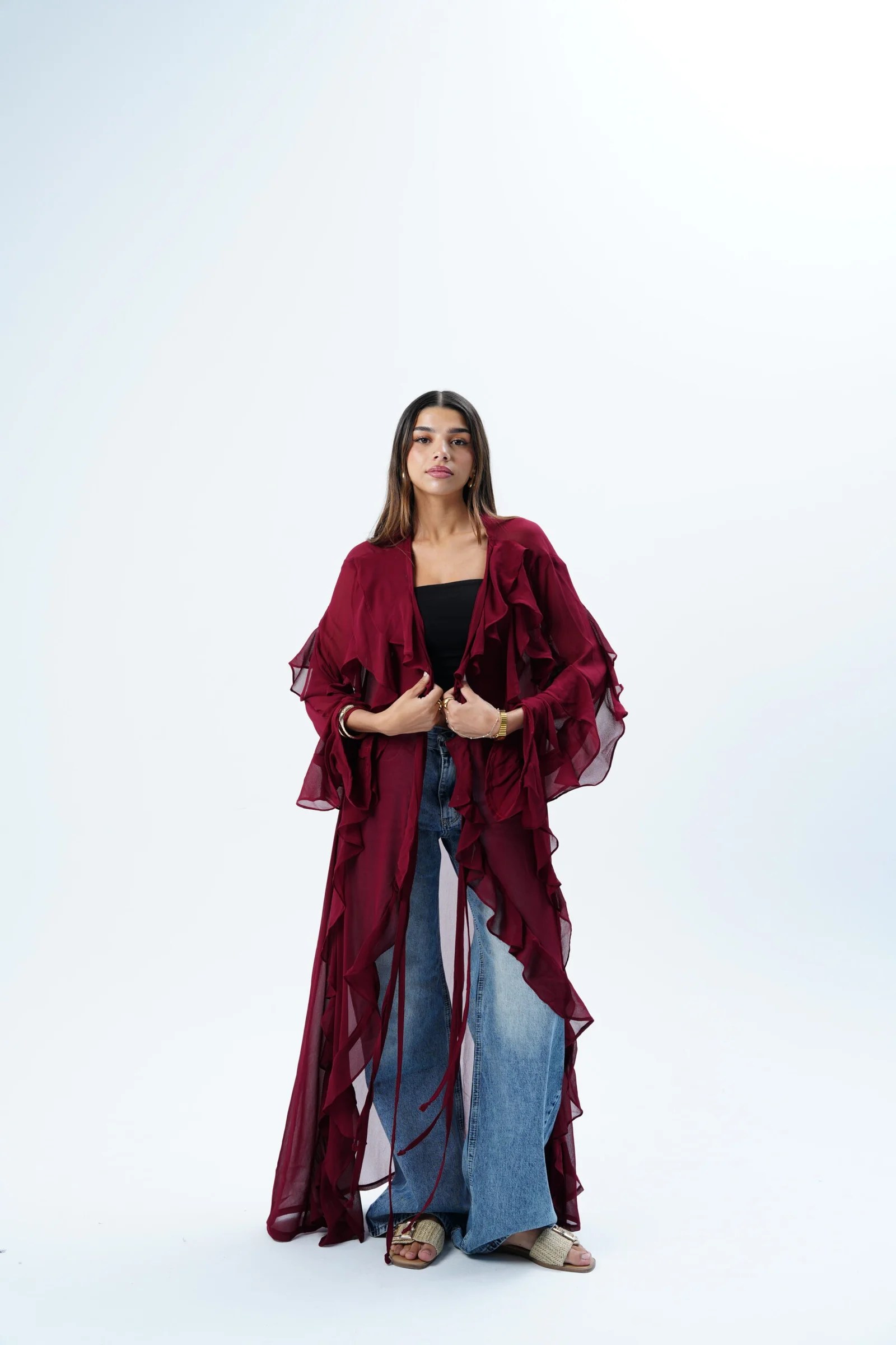 Ruffle Maxi kimono — view 17
