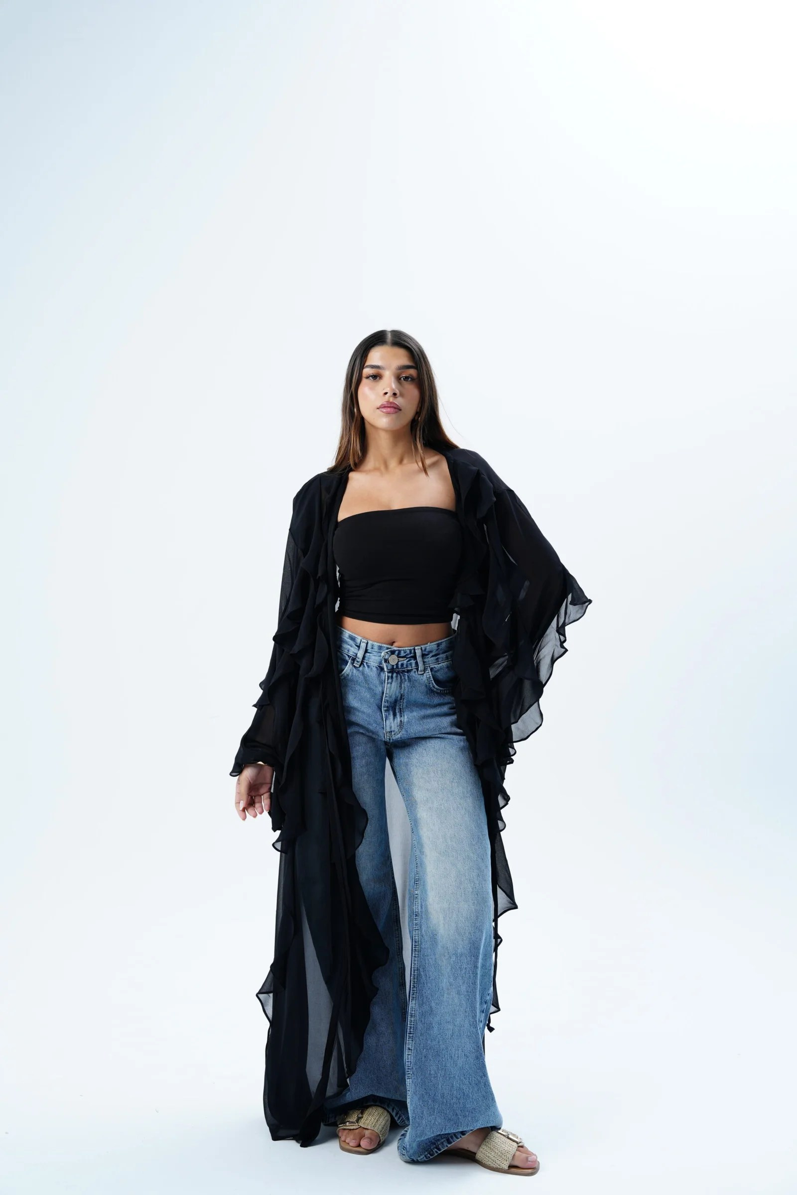 Ruffle Maxi kimono — view 16