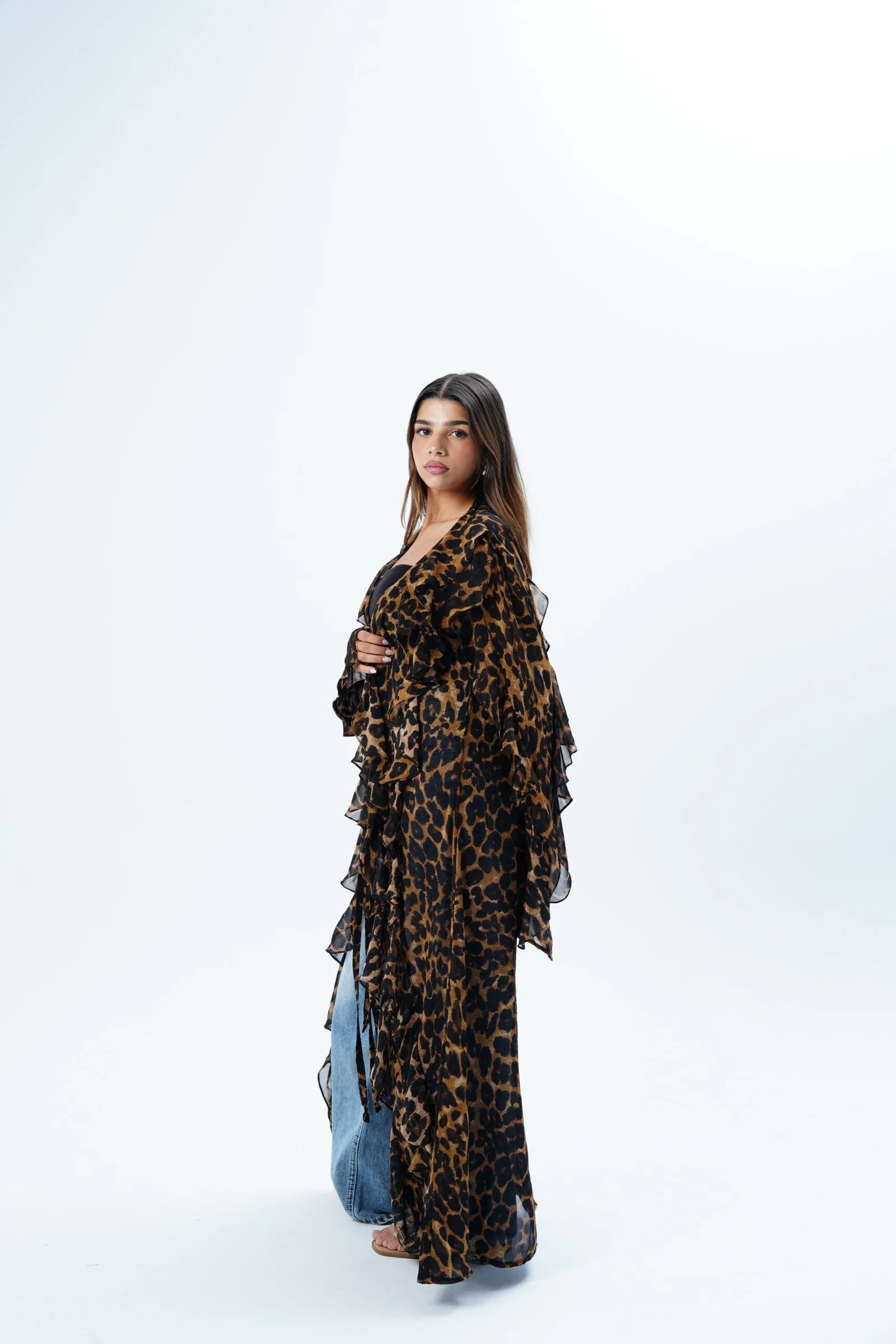 Ruffle Maxi kimono — view 25