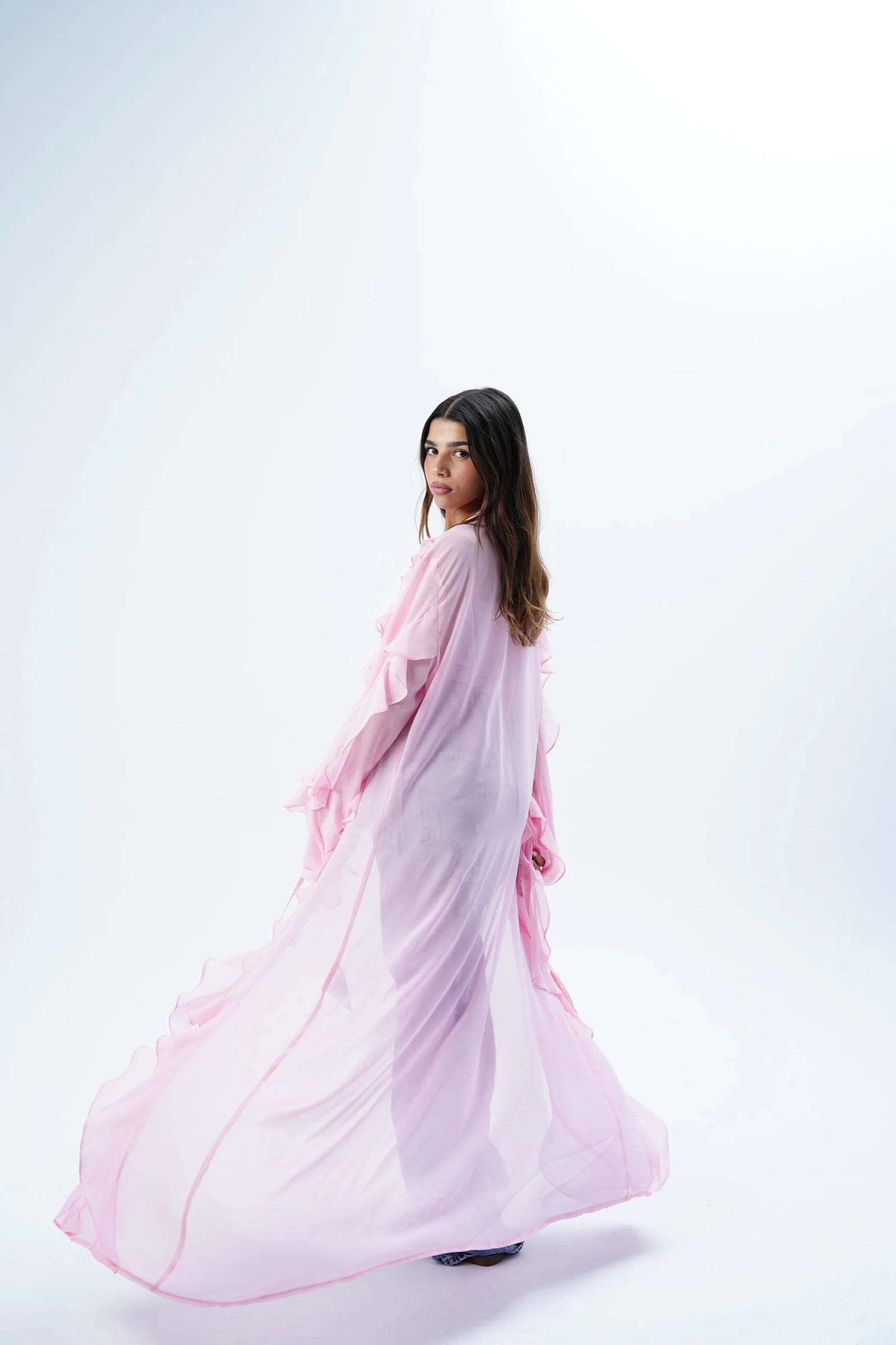 Ruffle Maxi kimono — view 3