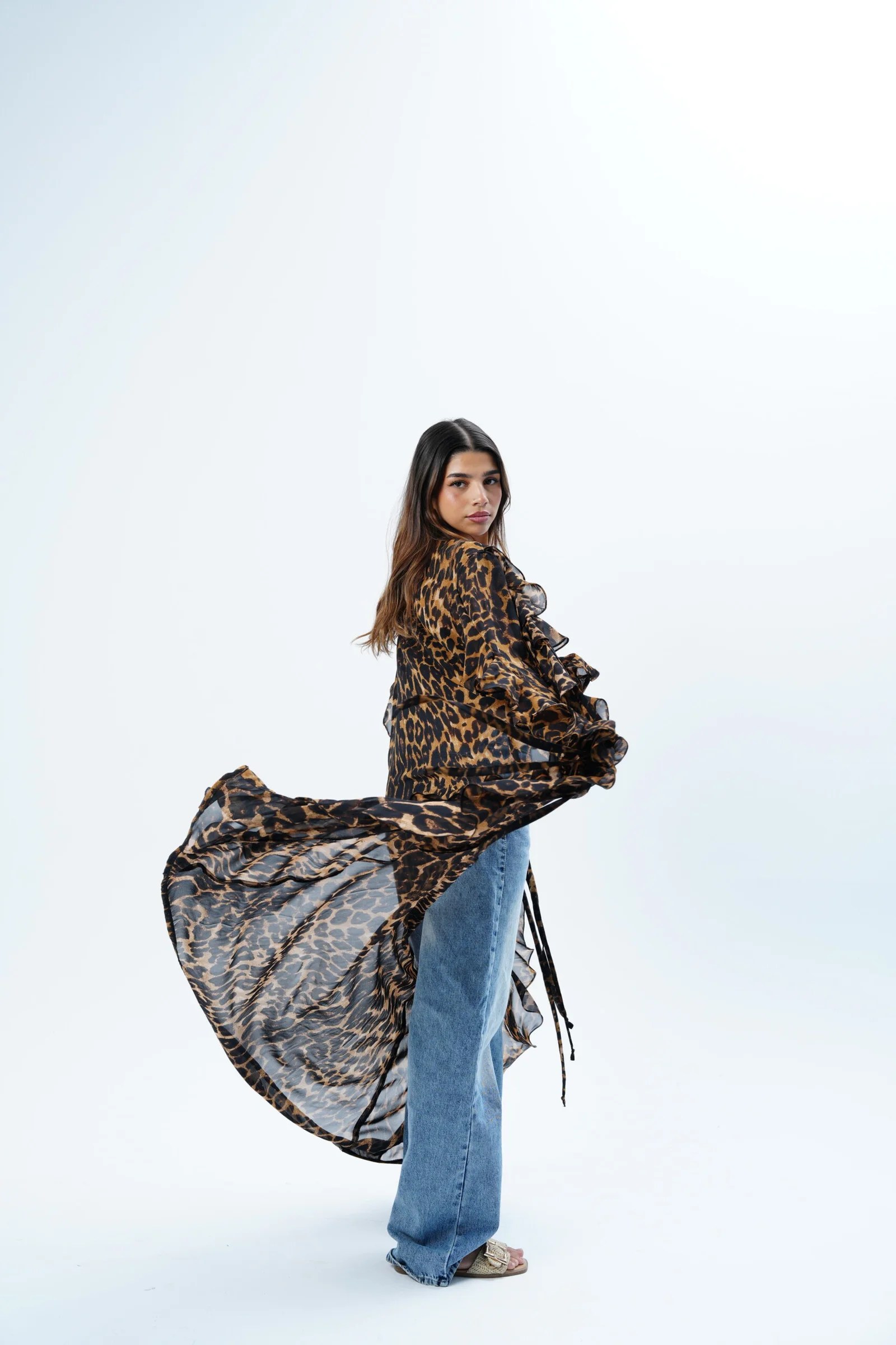 Ruffle Maxi kimono — view 26