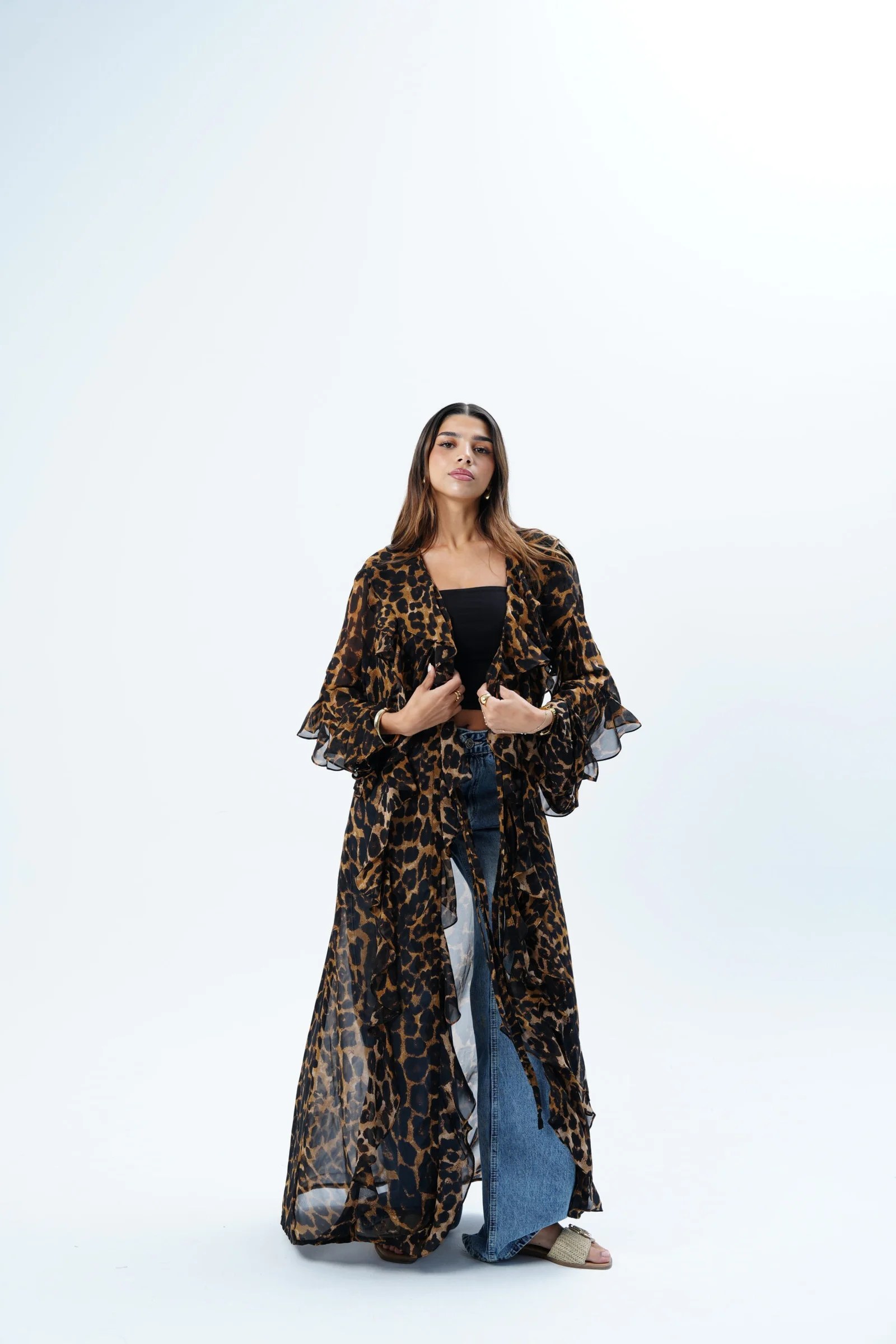 Ruffle Maxi kimono — view 23