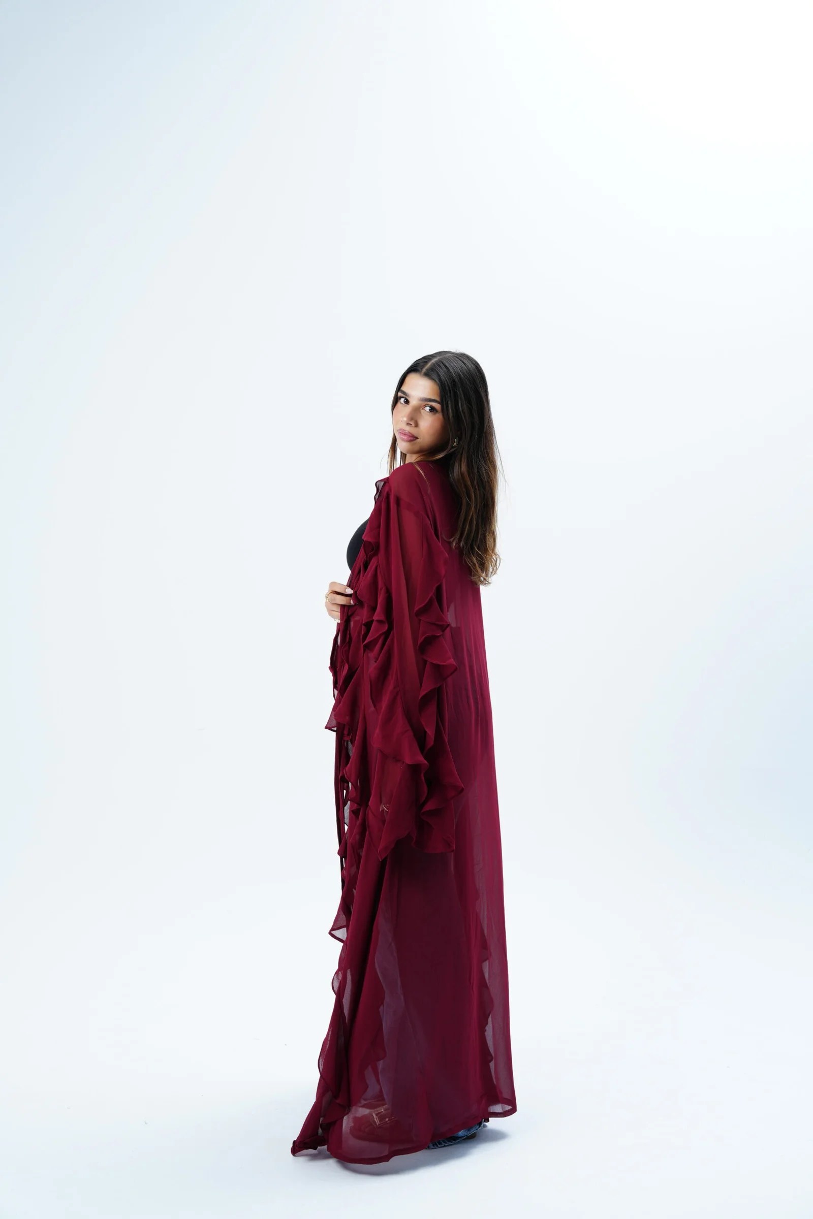 Ruffle Maxi kimono — view 20