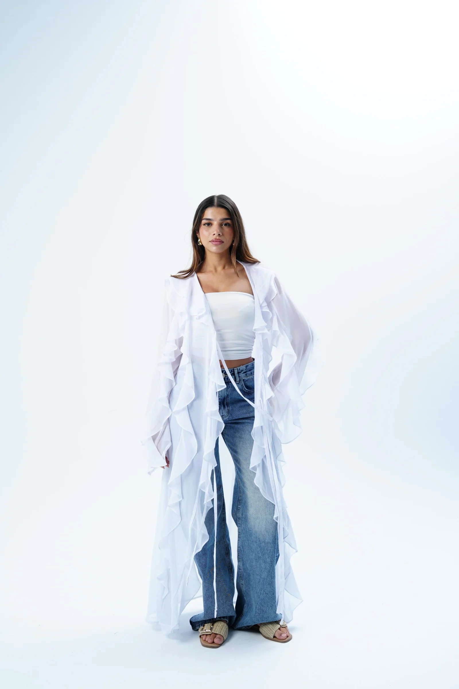 Ruffle Maxi kimono — view 29