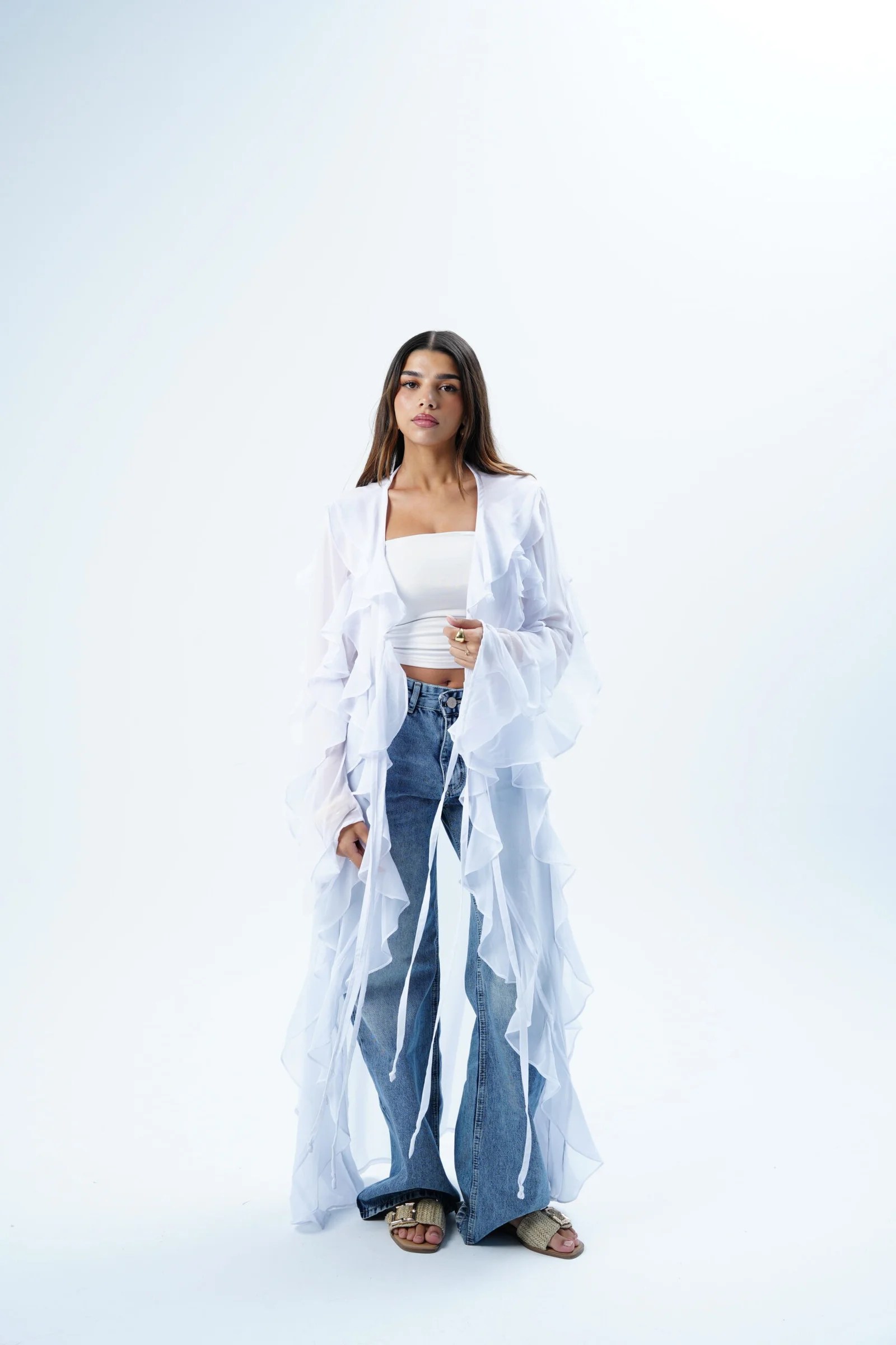 Ruffle Maxi kimono — view 32