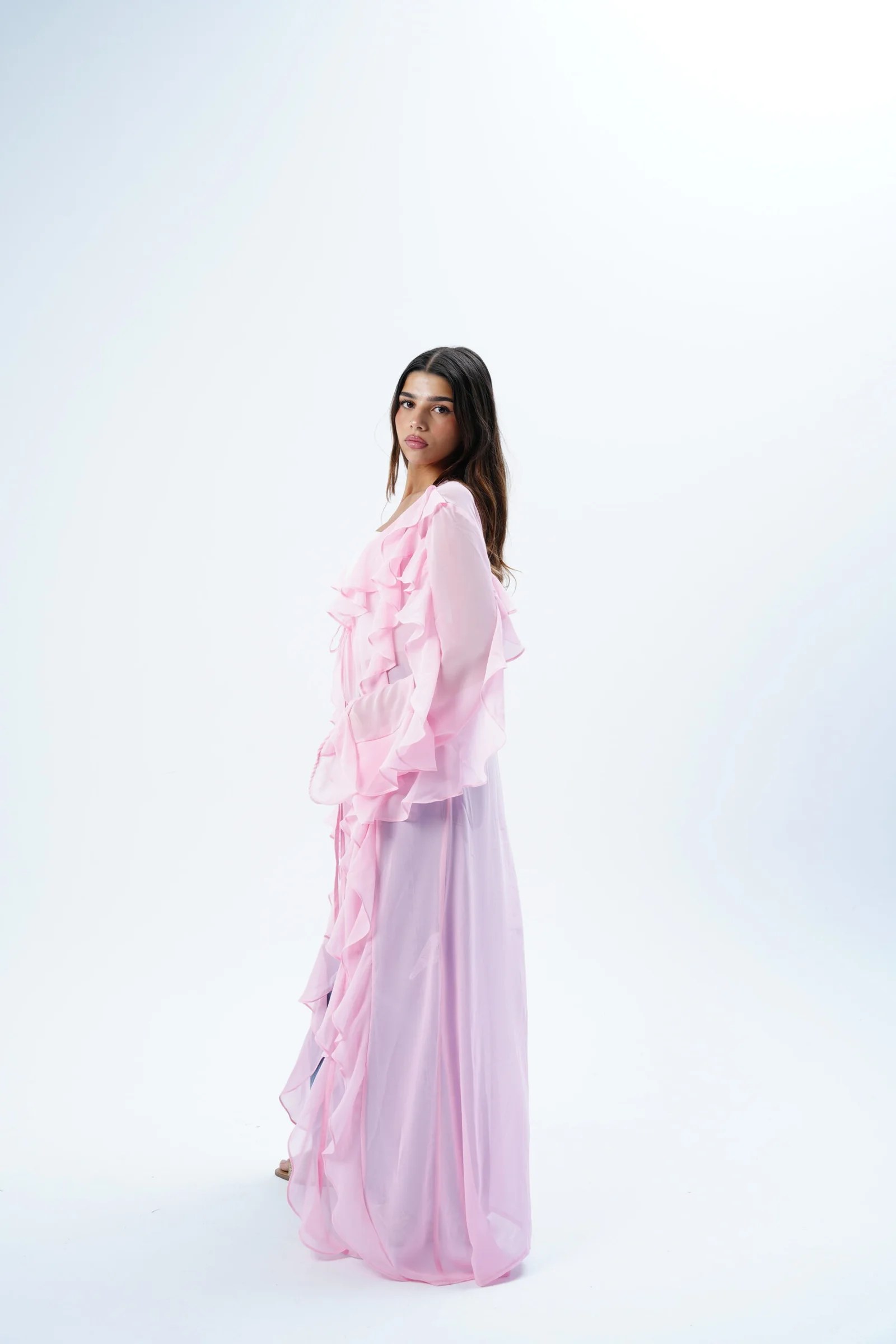 Ruffle Maxi kimono — view 8