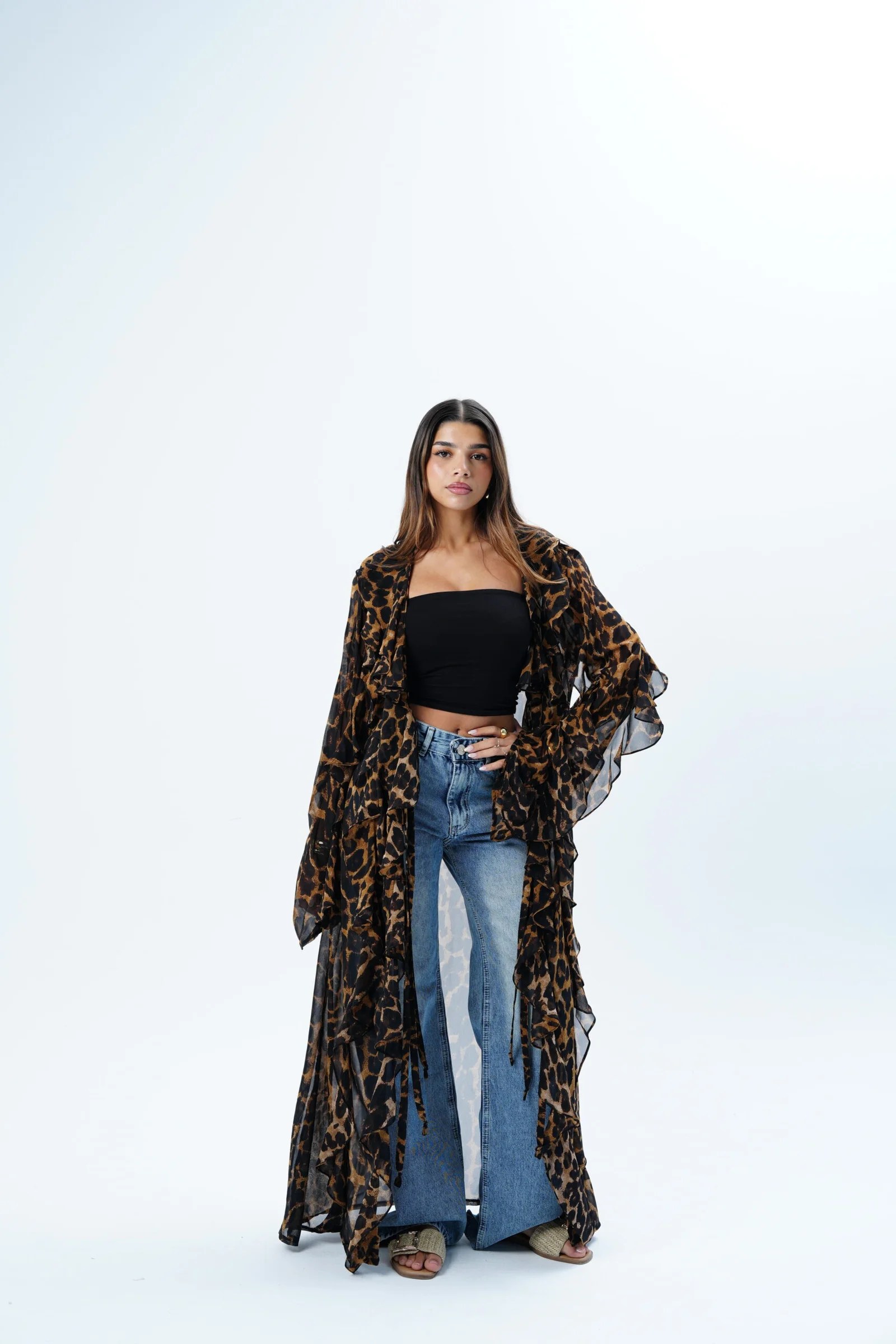 Ruffle Maxi kimono — view 24