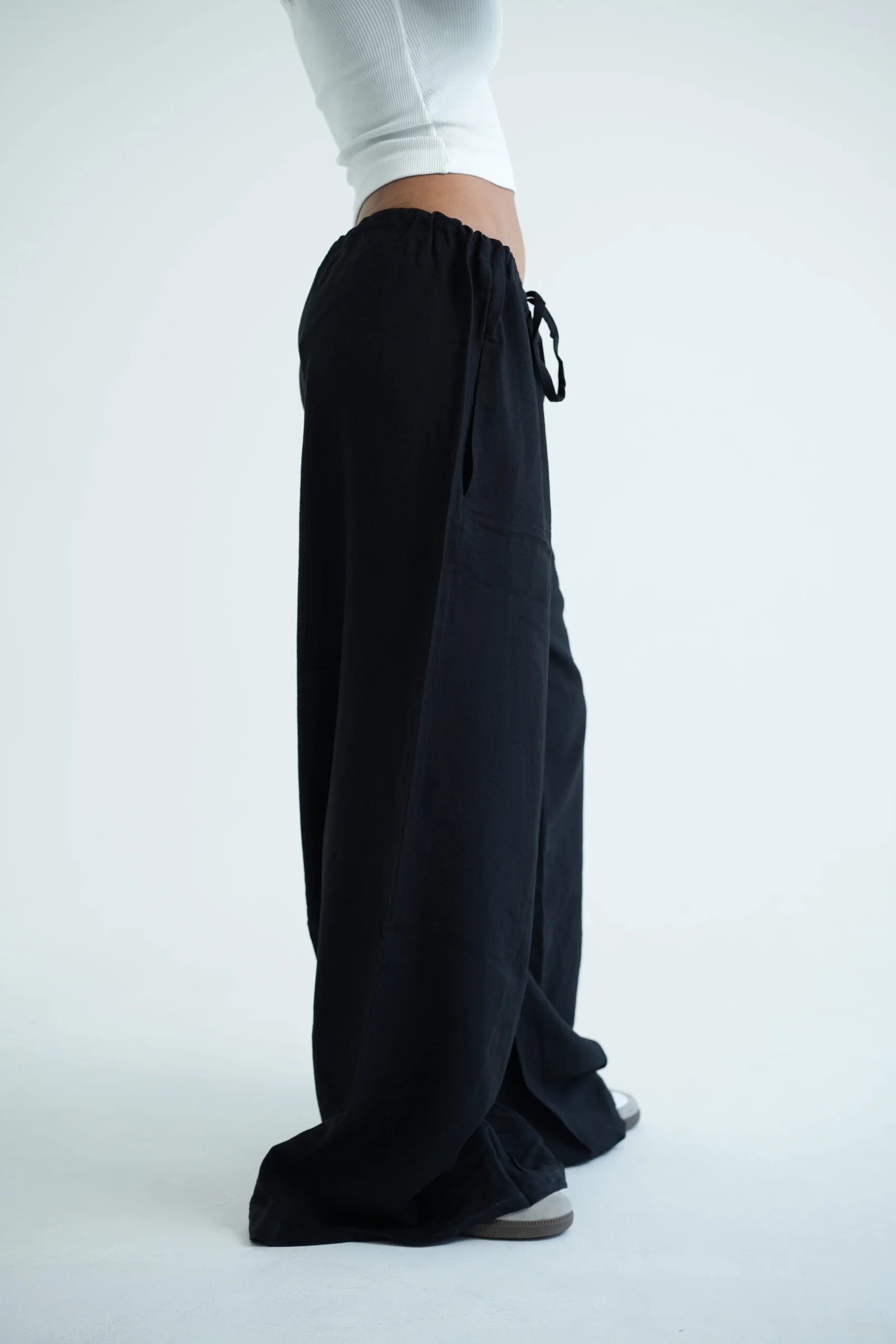Extra Wide leg linen pants — view 8