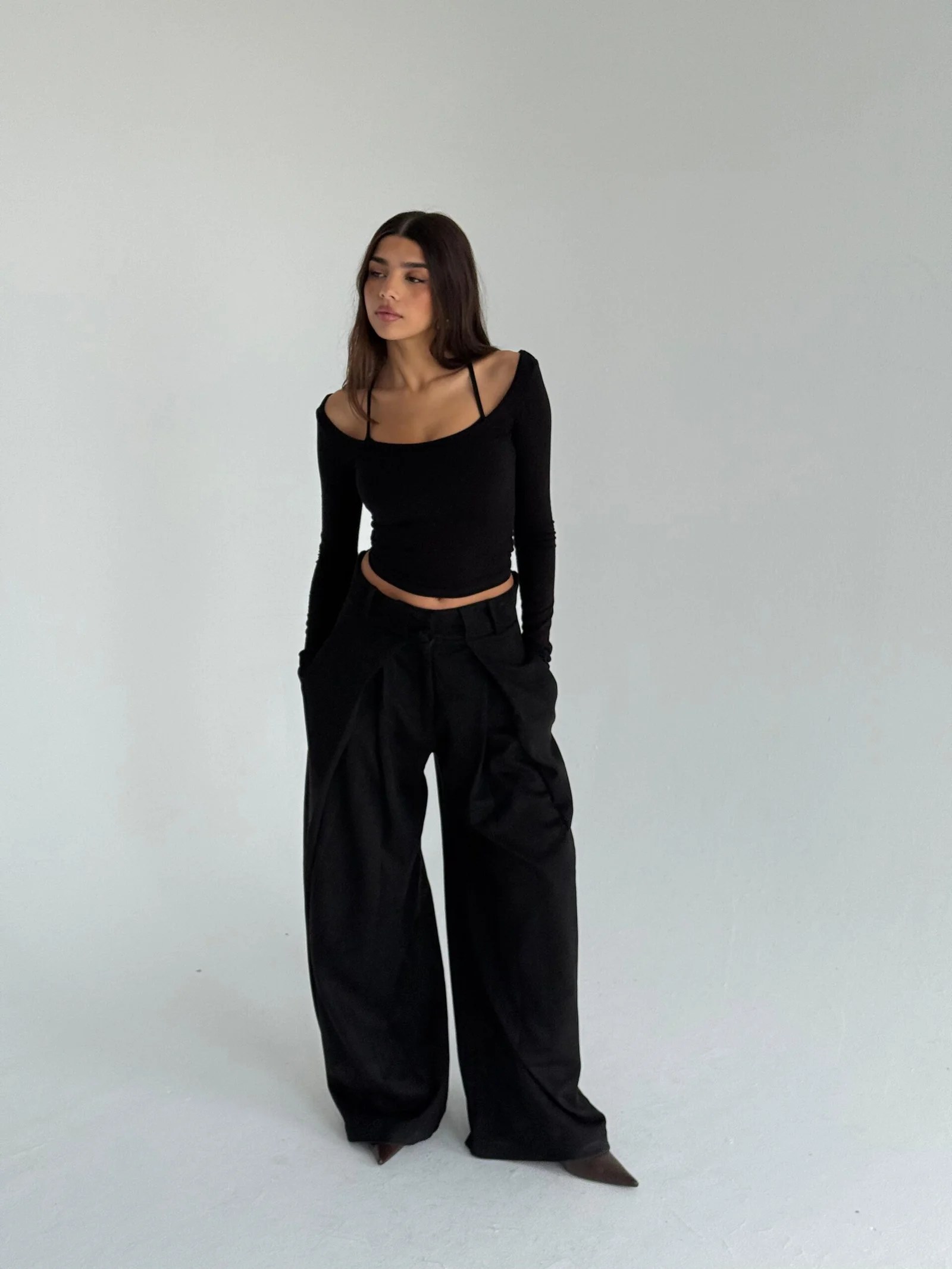 SUEDE TAILORED PANTS — view 5