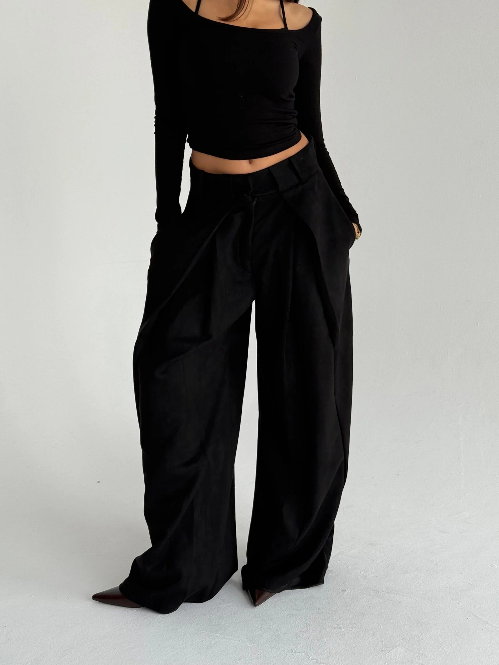SUEDE TAILORED PANTS — view 7