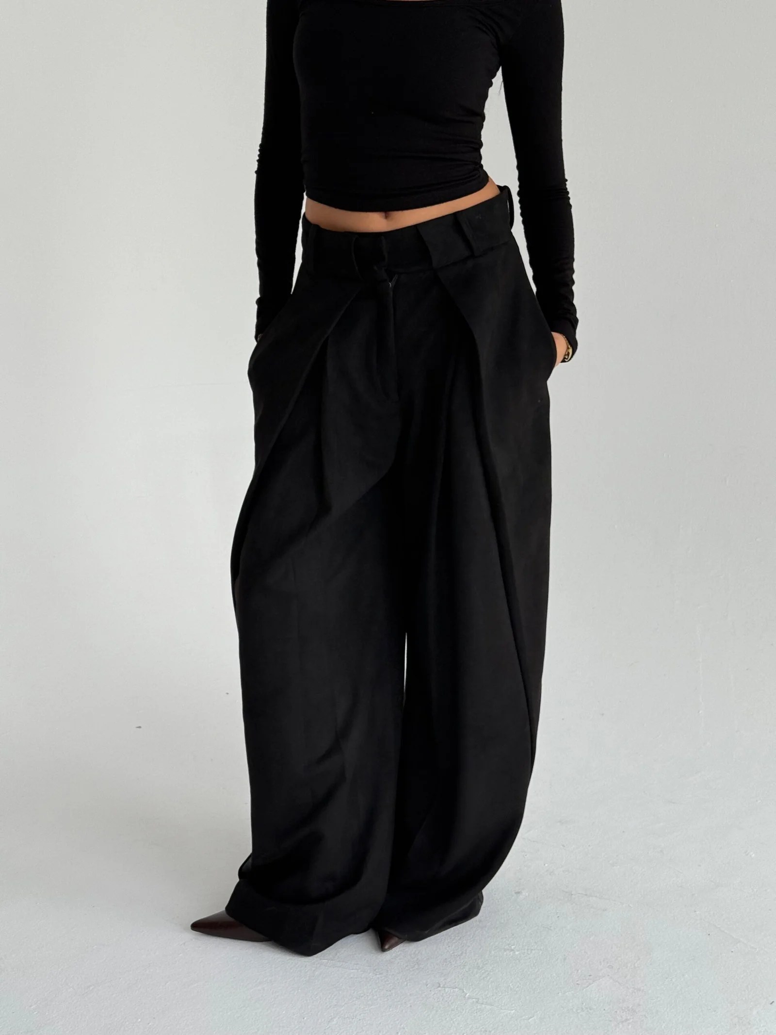 SUEDE TAILORED PANTS — view 6
