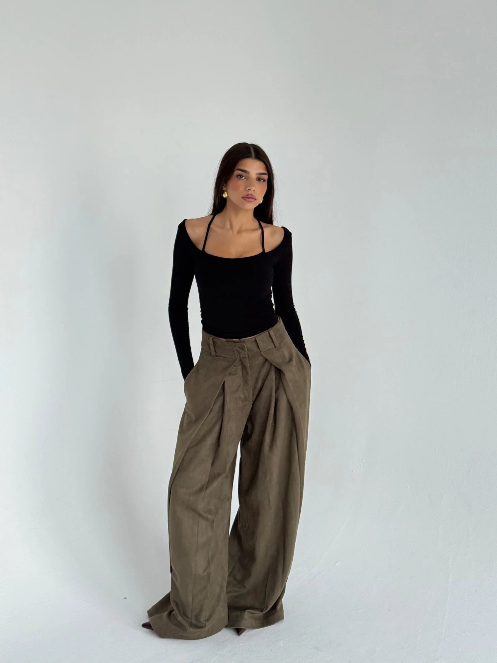 SUEDE TAILORED PANTS — view 8